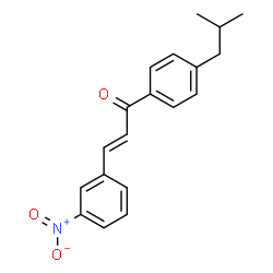 ChemSpider 2D Image | 1-(4-isobutylphenyl)-3-(3-nitrophenyl)prop-2-en-1-one | C19H19NO3