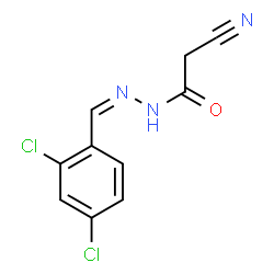 ChemSpider 2D Image | 2-Cyano-N'-[(Z)-(2,4-dichlorophenyl)methylene]acetohydrazide | C10H7Cl2N3O