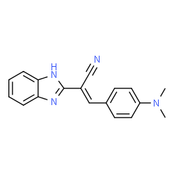 ChemSpider 2D Image | 2-(1H-Benzoimidazol-2-yl)-3-(4-dimethylamino-phenyl)-acrylonitrile | C18H16N4