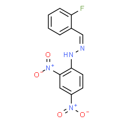 ChemSpider 2D Image | (2Z)-1-(2,4-Dinitrophenyl)-2-(2-fluorobenzylidene)hydrazine | C13H9FN4O4
