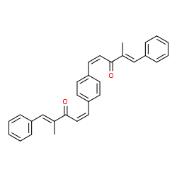 ChemSpider 2D Image | (1E,4Z,1'E,4'Z)-5,5'-(1,4-Phenylene)bis(2-methyl-1-phenyl-1,4-pentadien-3-one) | C30H26O2