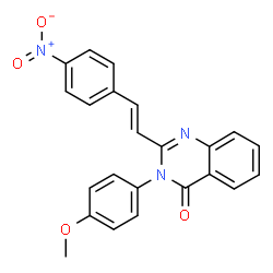 ChemSpider 2D Image | 3-(4-Methoxy-phenyl)-2-[2-(4-nitro-phenyl)-vinyl]-3H-quinazolin-4-one | C23H17N3O4