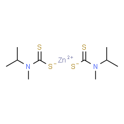 ChemSpider 2D Image | Zinc bis[isopropyl(methyl)carbamodithioate] | C10H20N2S4Zn