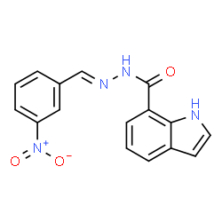 ChemSpider 2D Image | N'-[(E)-(3-Nitrophenyl)methylene]-1H-indole-7-carbohydrazide | C16H12N4O3