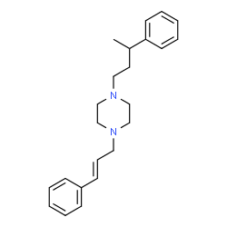 ChemSpider 2D Image | 1-(3-Phenyl-allyl)-4-(3-phenyl-butyl)-piperazine | C23H30N2