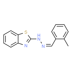 ChemSpider 2D Image | 2-[(2Z)-2-(2-Methylbenzylidene)hydrazino]-1,3-benzothiazole | C15H13N3S