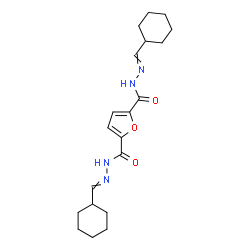 ChemSpider 2D Image | N'~2~,N'~5~-Bis(cyclohexylmethylene)-2,5-furandicarbohydrazide | C20H28N4O3