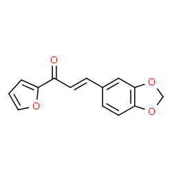 ChemSpider 2D Image | (2E)-3-(1,3-Benzodioxol-5-yl)-1-(2-furyl)-2-propen-1-one | C14H10O4