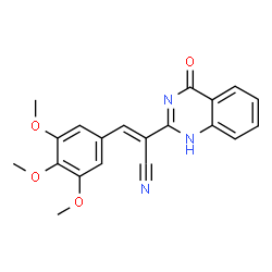 ChemSpider 2D Image | (2E)-2-(4-Hydroxyquinazolin-2-yl)-3-(3,4,5-trimethoxyphenyl)acrylonitrile | C20H17N3O4