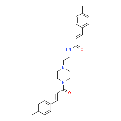 ChemSpider 2D Image | (2E)-3-(4-Methylphenyl)-N-(2-{4-[(2E)-3-(4-methylphenyl)-2-propenoyl]-1-piperazinyl}ethyl)acrylamide | C26H31N3O2