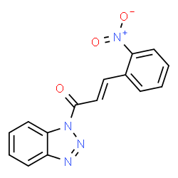 ChemSpider 2D Image | (2E)-1-(1H-Benzotriazol-1-yl)-3-(2-nitrophenyl)-2-propen-1-one | C15H10N4O3