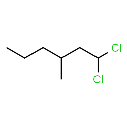 ChemSpider 2D Image | 1,1-Dichloro-3-methylhexane | C7H14Cl2