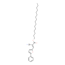 ChemSpider 2D Image | Hexadecyl (2E)-2-cyano-3-(5-phenyl-2-furyl)acrylate | C30H41NO3
