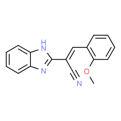 ChemSpider 2D Image | (2E)-2-(1H-Benzimidazol-2-yl)-3-(2-methoxyphenyl)acrylonitrile | C17H13N3O