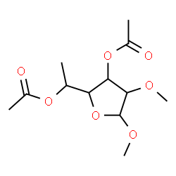 ChemSpider 2D Image | Methyl 3,5-di-O-acetyl-6-deoxy-2-O-methylhexofuranoside | C12H20O7