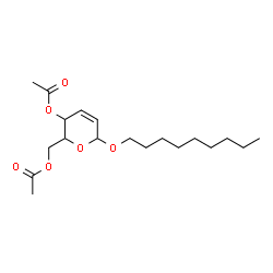 ChemSpider 2D Image | Nonyl 4,6-di-O-acetyl-2,3-dideoxyhex-2-enopyranoside  | C19H32O6