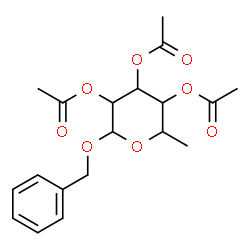 ChemSpider 2D Image | Benzyl 2,3,4-tri-O-acetyl-6-deoxyhexopyranoside | C19H24O8