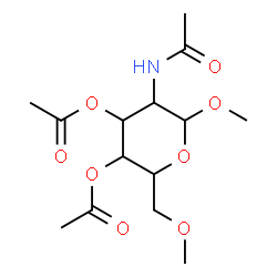 ChemSpider 2D Image | Methyl 2-acetamido-3,4-di-O-acetyl-2-deoxy-6-O-methylhexopyranoside | C14H23NO8