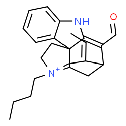 ChemSpider 2D Image | (19Z)-4-Butyl-17-oxo-2,16-didehydrocur-19-en-4-ium | C23H29N2O