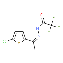 ChemSpider 2D Image | N'-[(1Z)-1-(5-Chloro-2-thienyl)ethylidene]-2,2,2-trifluoroacetohydrazide | C8H6ClF3N2OS
