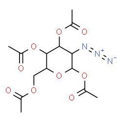 ChemSpider 2D Image | 1,3,4,6-Tetra-O-acetyl-2-azido-2-deoxyhexopyranose | C14H19N3O9