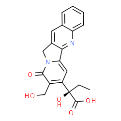 ChemSpider 2D Image | (2R)-2-Hydroxy-2-[8-(hydroxymethyl)-9-oxo-9,11-dihydroindolizino[1,2-b]quinolin-7-yl]butanoic acid | C20H18N2O5