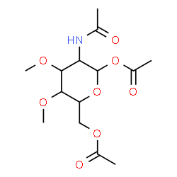 ChemSpider 2D Image | 2-Acetamido-1,6-di-O-acetyl-2-deoxy-3,4-di-O-methylhexopyranose | C14H23NO8