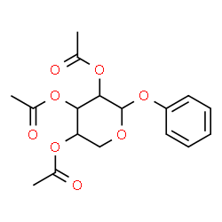 ChemSpider 2D Image | Phenyl 2,3,4-tri-O-acetylpentopyranoside | C17H20O8