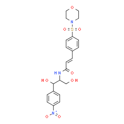 ChemSpider 2D Image | (2E)-N-[1,3-Dihydroxy-1-(4-nitrophenyl)-2-propanyl]-3-[4-(4-morpholinylsulfonyl)phenyl]acrylamide | C22H25N3O8S