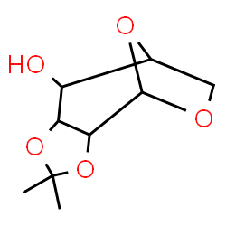 ChemSpider 2D Image | 4,4-Dimethyl-3,5,10,11-tetraoxatricyclo[6.2.1.0~2,6~]undecan-7-ol | C9H14O5