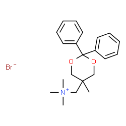 ChemSpider 2D Image | N,N,N-Trimethyl(5-methyl-2,2-diphenyl-1,3-dioxan-5-yl)methanaminium bromide | C21H28BrNO2