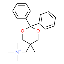 ChemSpider 2D Image | N,N,N-Trimethyl(5-methyl-2,2-diphenyl-1,3-dioxan-5-yl)methanaminium | C21H28NO2