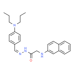 ChemSpider 2D Image | N'-{(Z)-[4-(Dipropylamino)phenyl]methylene}-2-(2-naphthylamino)acetohydrazide | C25H30N4O