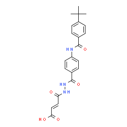 ChemSpider 2D Image | (2E)-4-{[4-(4-tert-butylbenzamido)phenyl]formohydrazido}-4-oxobut-2-enoic acid | C22H23N3O5