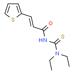 ChemSpider 2D Image | (2E)-N-(Diethylcarbamothioyl)-3-(2-thienyl)acrylamide | C12H16N2OS2