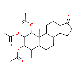 ChemSpider 2D Image | 4-Methyl-17-oxoandrostane-1,2,3-triyl triacetate | C26H38O7