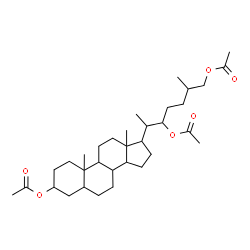 ChemSpider 2D Image | Cholestane-3,22,27-triyl triacetate | C33H54O6