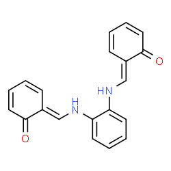 ChemSpider 2D Image | (6E,6'E)-6,6'-{1,2-Phenylenebis[imino(E)methylylidene]}bis(2,4-cyclohexadien-1-one) | C20H16N2O2