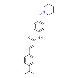 ChemSpider 2D Image | (2E)-3-(4-Isopropylphenyl)-N-[4-(1-piperidinylmethyl)phenyl]acrylamide | C24H30N2O