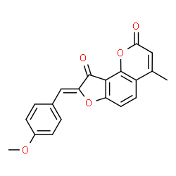 ChemSpider 2D Image | (8Z)-8-(4-Methoxybenzylidene)-4-methyl-2H-furo[2,3-h]chromene-2,9(8H)-dione | C20H14O5