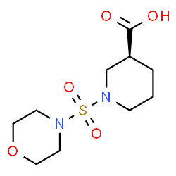 ChemSpider 2D Image | (3S)-1-(4-Morpholinylsulfonyl)-3-piperidinecarboxylic acid | C10H18N2O5S