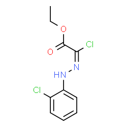 ChemSpider 2D Image | Ethyl (2E)-chloro[(2-chlorophenyl)hydrazono]acetate | C10H10Cl2N2O2