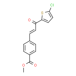 ChemSpider 2D Image | Methyl 4-[(1E)-3-(5-chloro-2-thienyl)-3-oxo-1-propen-1-yl]benzoate | C15H11ClO3S