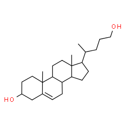 ChemSpider 2D Image | Chol-5-ene-3,24-diol | C24H40O2
