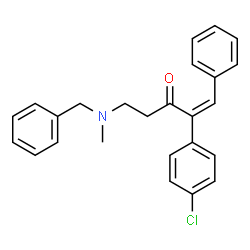 ChemSpider 2D Image | (1Z)-5-[Benzyl(methyl)amino]-2-(4-chlorophenyl)-1-phenyl-1-penten-3-one | C25H24ClNO