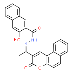 ChemSpider 2D Image | 3-Hydroxy-N'-[(1Z)-1-(3-oxo-3H-benzo[f]chromen-2-yl)ethylidene]-2-naphthohydrazide | C26H18N2O4