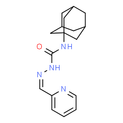 ChemSpider 2D Image | (2Z)-N-(Adamantan-1-yl)-2-(2-pyridinylmethylene)hydrazinecarboxamide | C17H22N4O