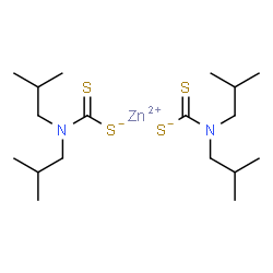 ChemSpider 2D Image | Zinc diisobutyldithiocarbamate | C18H36N2S4Zn