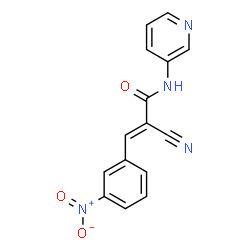 ChemSpider 2D Image | (2E)-2-Cyano-3-(3-nitrophenyl)-N-(3-pyridinyl)acrylamide | C15H10N4O3