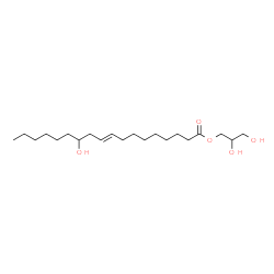 ChemSpider 2D Image | 2,3-Dihydroxypropyl (9E)-12-hydroxy-9-octadecenoate | C21H40O5